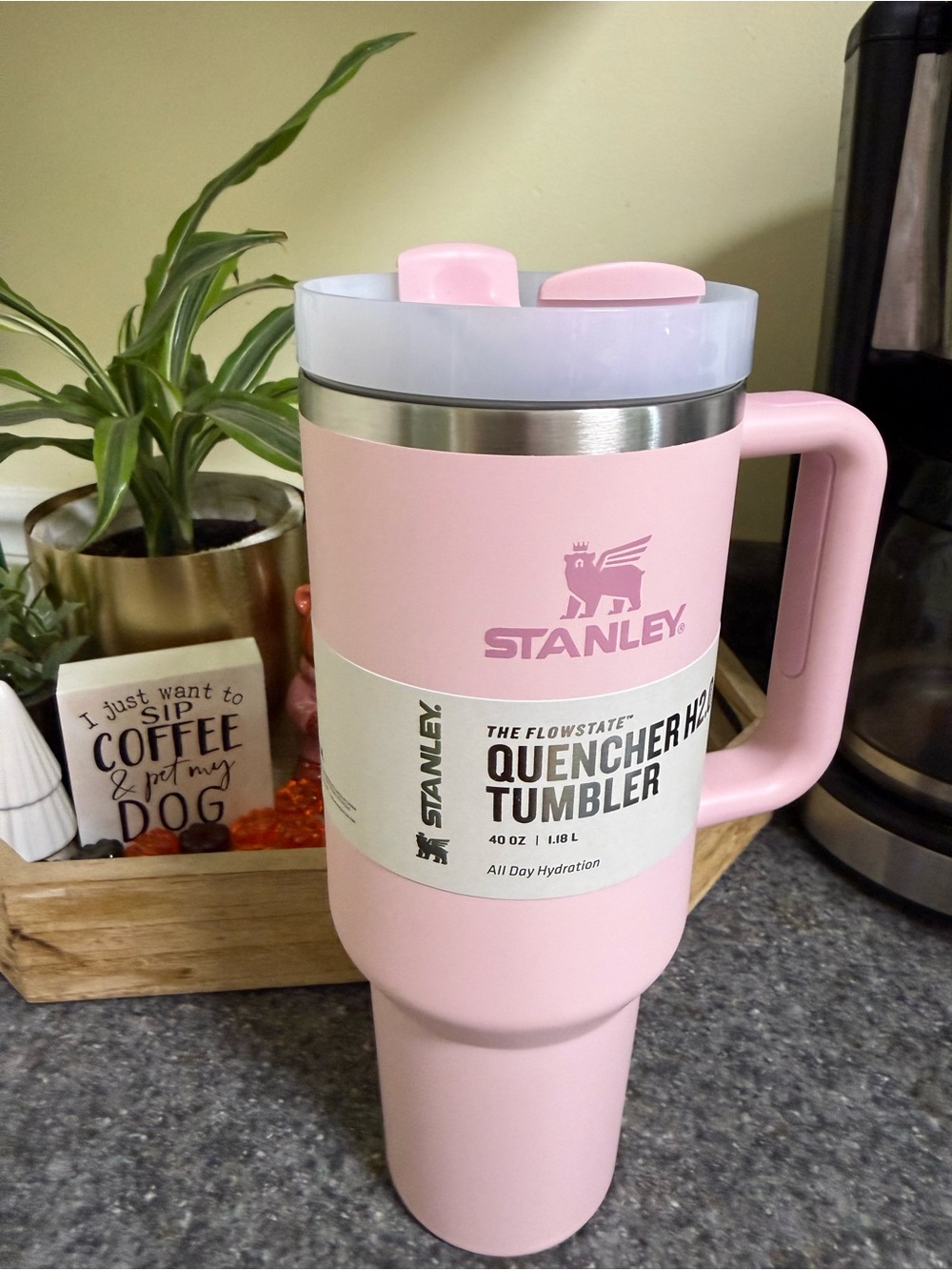 Brand New in box 40ozStanley Pink Quencher H2.0 Tumbler with Handle - Light Pink